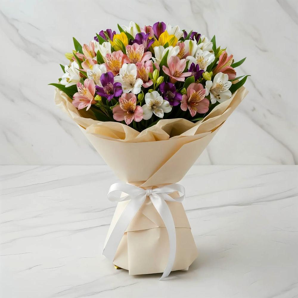 Букет цветов из: Альстромерии в Каргинской