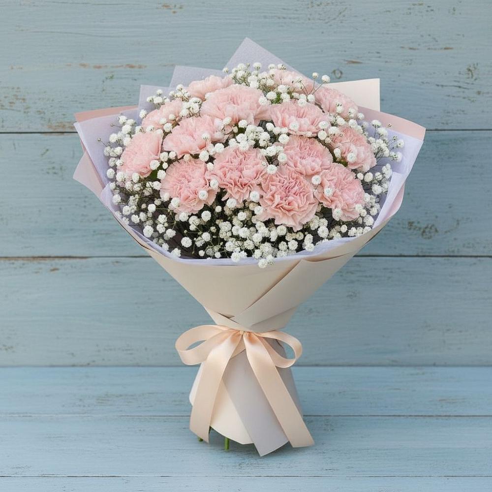 Букет цветов из: Гвоздики в Каргинской