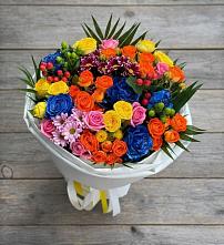 Букет цветов из:  Розы и Хризантемы в Каргинской