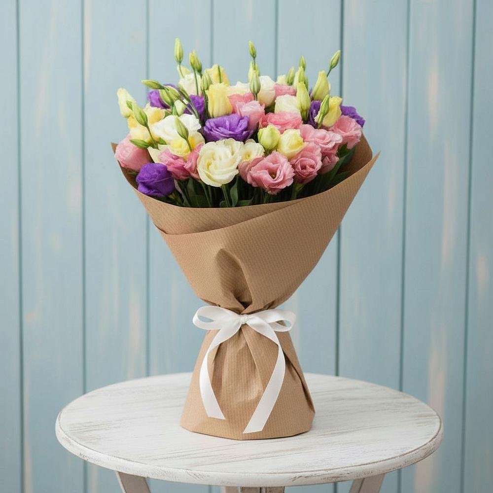 Букет цветов из: Лизиантусы в Каргинской