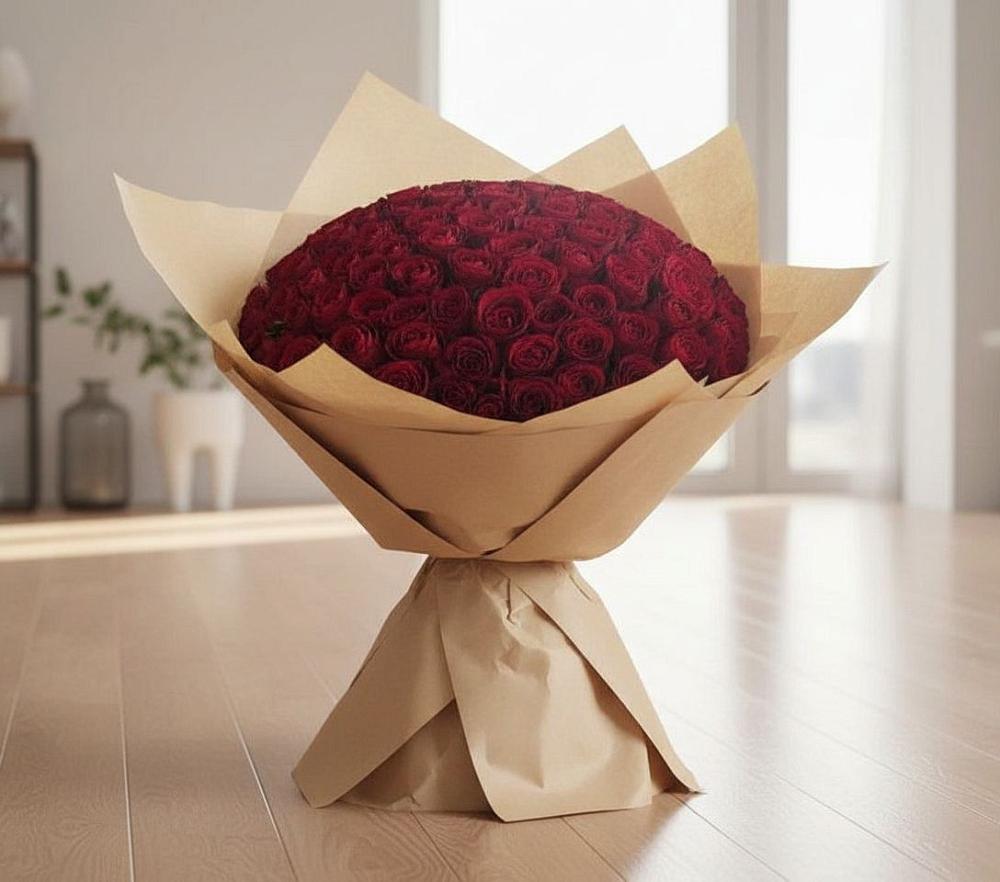 Букет 101 Красная роза в Каргинской