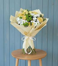 Букет цветов из:  Хризантемы и Розы #REPLACE_PRED# Каргинской