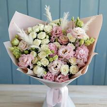 Букет цветов из:  Альстромерии и Розы #REPLACE_PRED# Каргинской